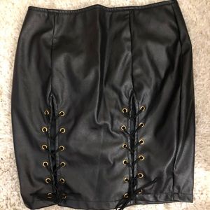 Boohoo Faux Leather Skirt